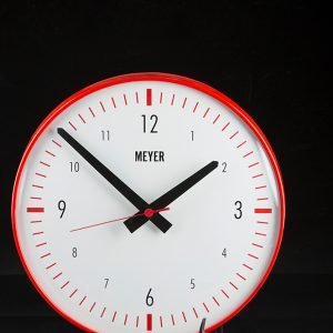 Modern Red Clock